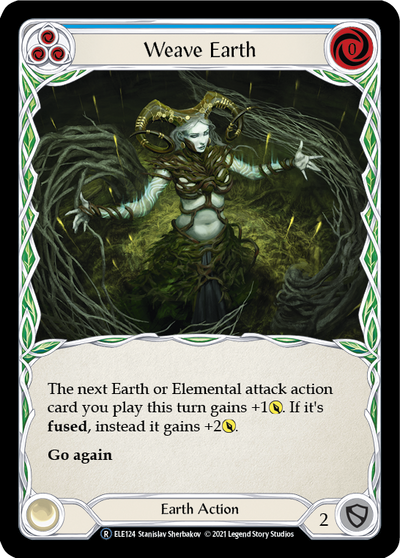 Weave Earth (Blue) [U-ELE124] (Tales of Aria Unlimited)  Unlimited Rainbow Foil