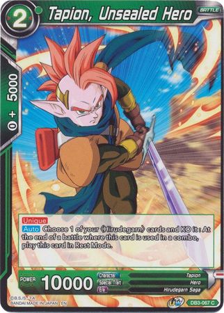 Tapion, Unsealed Hero [DB3-067]