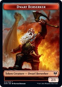 Dwarf Berserker // Shard Double-Sided Token [Kaldheim Tokens]