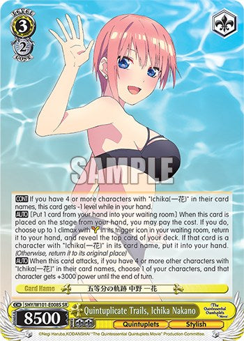 Quintuplicate Trails, Ichika Nakano (5HY/W101-E008S SR) [The Quintessential Quintuplets Movie]