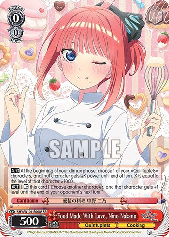 Food Made With Love, Nino Nakano (5HY/W101-E060S SR) [The Quintessential Quintuplets Movie]