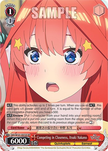 Competing in Closeness, Itsuki Nakano (5HY/W101-E072S SR) [The Quintessential Quintuplets Movie]