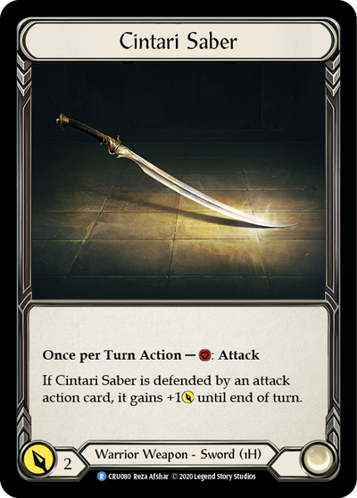 Cintari Saber [CRU080] (Crucible of War)  1st Edition Cold Foil