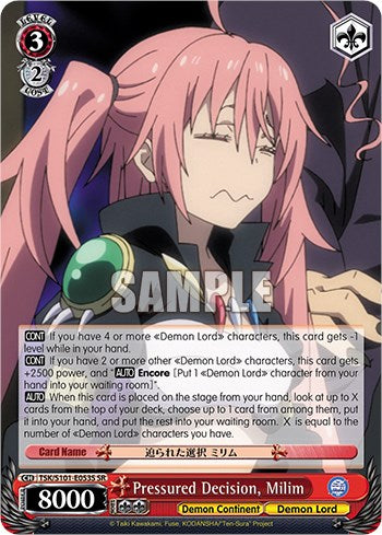 Pressured Decision, Milim [That Time I Got Reincarnated as a Slime Vol.3]