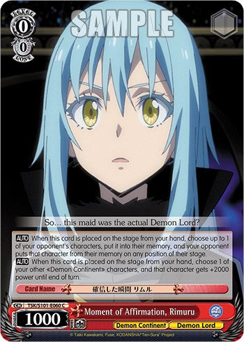 Moment of Affirmation, Rimuru [That Time I Got Reincarnated as a Slime Vol.3]
