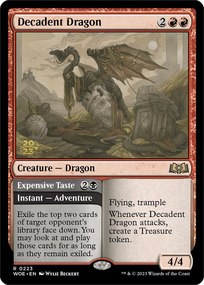 Decadent Dragon // Expensive Taste [Wilds of Eldraine Prerelease Promos]