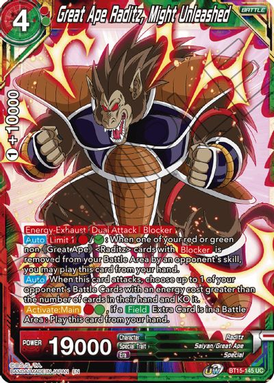 Great Ape Raditz, Might Unleashed [BT15-145]