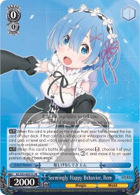 Seemingly Happy Behavior, Rem (RZ/S55-E057S SR) [Re:ZERO Vol.2]