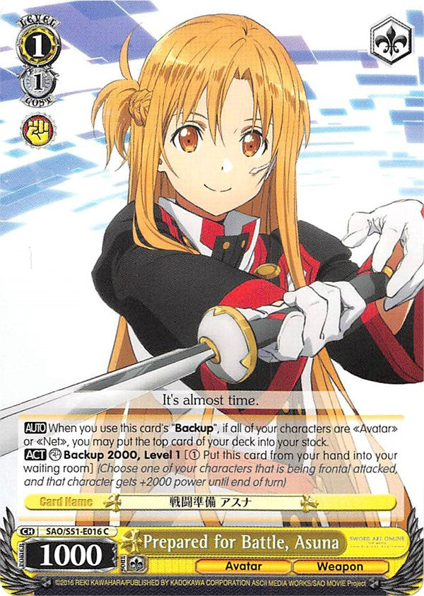 Prepared for Battle, Asuna (SAO/S51-E016 C) [Sword Art Online The Movie: -Ordinal Scale-]