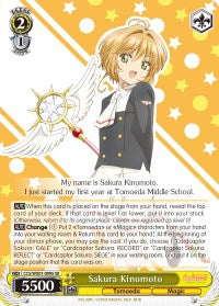 Sakura Kinomoto (CCS/WX01-009S SR) [Cardcaptor Sakura: Clear Card]