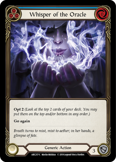 Whisper of the Oracle (Blue) [ARC217-C] (Arcane Rising)  1st Edition Rainbow Foil