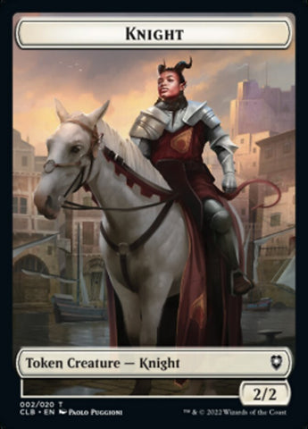 Treasure // Knight Double-Sided Token [Commander Legends: Battle for Baldur's Gate Tokens]