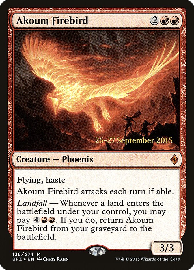 Akoum Firebird [Battle for Zendikar Prerelease Promos]