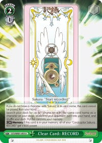 Clear Card: RECORD (CCS/WX01-053 U) [Cardcaptor Sakura: Clear Card]