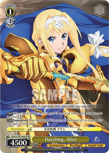Dazzling, Alice (Foil) [Sword Art Online Animation 10th Anniversary]