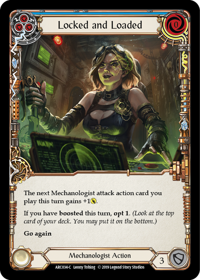 Locked and Loaded (Blue) [ARC034-C] (Arcane Rising)  1st Edition Normal