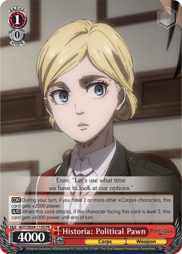 Historia: Political Pawn (Foil) [Attack On Titan: Final Season]