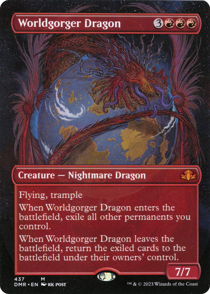 Worldgorger Dragon (Borderless Alternate Art) [Dominaria Remastered]