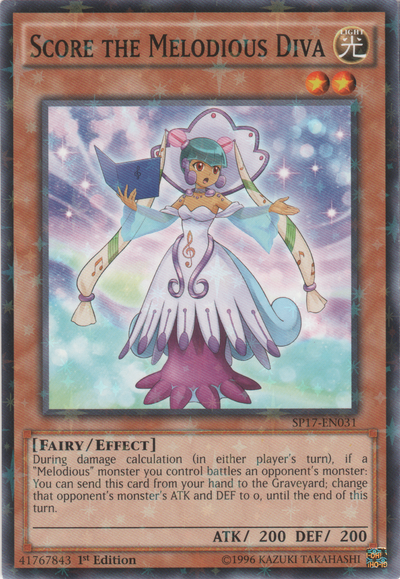 Score the Melodious Diva [SP17-EN031] Starfoil Rare