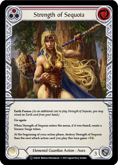 Strength of Sequoia (Red) [U-ELE028] (Tales of Aria Unlimited)  Unlimited Rainbow Foil