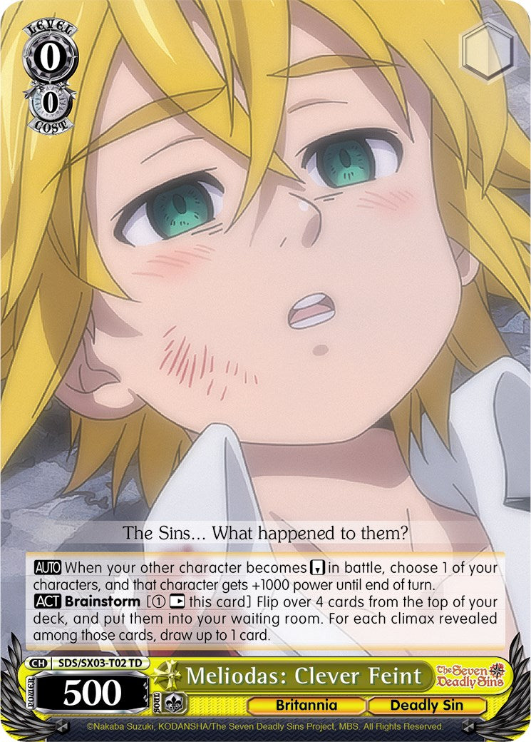 Meliodas: Clever Feint (SDS/SX03-T02 TD) [The Seven Deadly Sins]