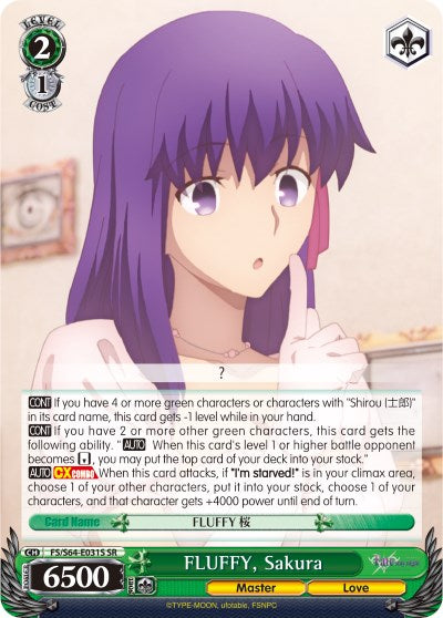 FLUFFY, Sakura (FS/S64-E031S SR) [Fate/Stay Night [Heaven's Feel]]