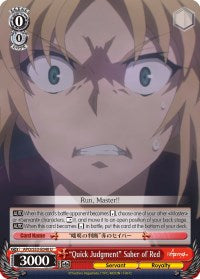 "Quick Judgment" Saber of Red (APO/S53-E040 U) [Fate/Apocrypha]