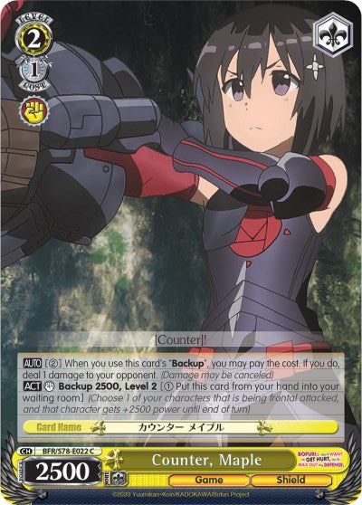 Counter, Maple (BFR/S78-E022 C) [BOFURI: I Don't Want to Get Hurt, so I'll Max Out My Defense]