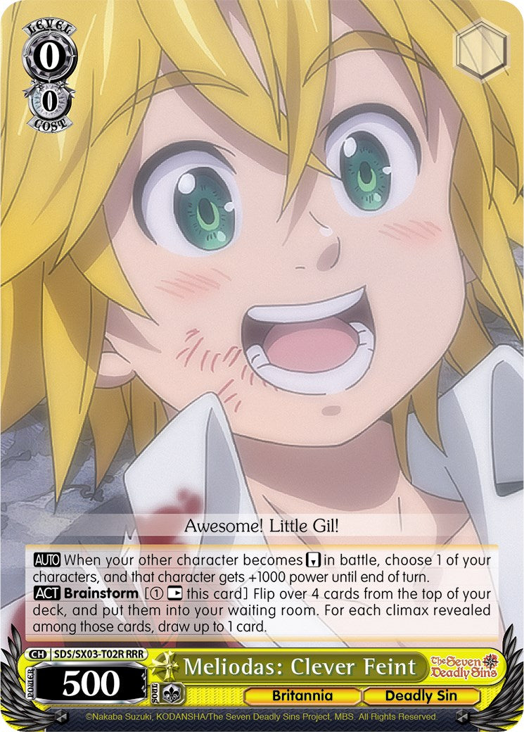 Meliodas: Clever Feint (SDS/SX03-T02R RRR) [The Seven Deadly Sins]