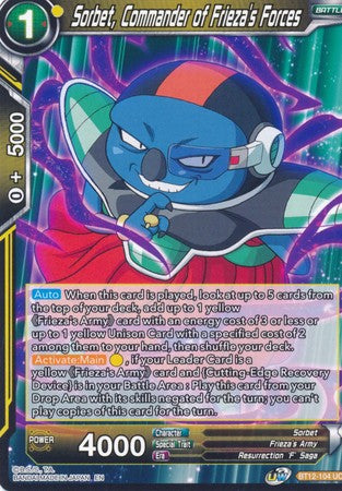 Sorbet, Commander of Frieza's Forces [BT12-104]