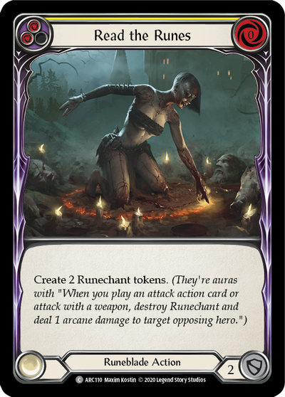 Read the Runes (Yellow) [U-ARC110] (Arcane Rising Unlimited)  Unlimited Rainbow Foil