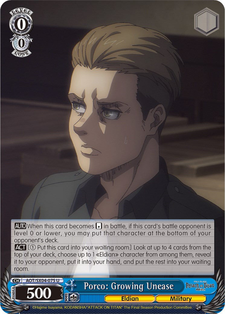 Porco: Growing Unease [Attack On Titan: Final Season]