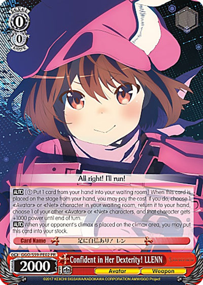 Confident in Her Dexterity! LLENN (GGO/S59-PE02 PR) (Promo) [Gun Gale Online]