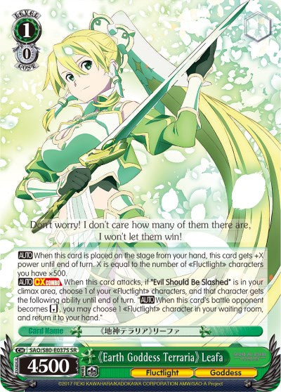 Earth Goddess Terraria Leafa (SAO/S80-E037S SR) [Sword Art Online -Alicization- Vol.2]