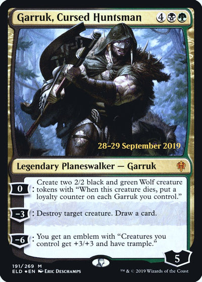 Garruk, Cursed Huntsman [Throne of Eldraine Prerelease Promos]