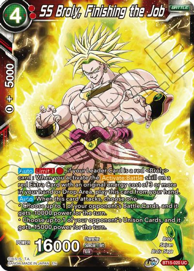 SS Broly, Finishing the Job [BT15-020]