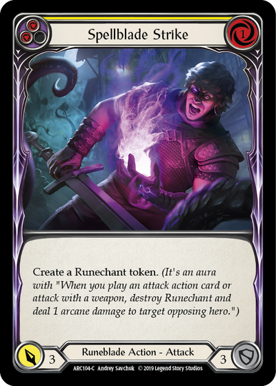 Spellblade Strike (Yellow) [ARC104-C] (Arcane Rising)  1st Edition Normal
