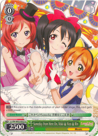 Someday from Here On, Maki & Nico & Rin (LL/EN-W02-E022 U) [Love Live! DX Vol.2]