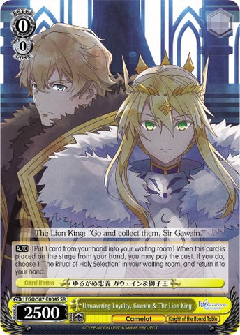 Unwavering Loyalty, Gawain & The Lion King (FGO/S87-E004S SR) [Fate/Grand Order THE MOVIE Divine Realm of the Round Table: Camelot]