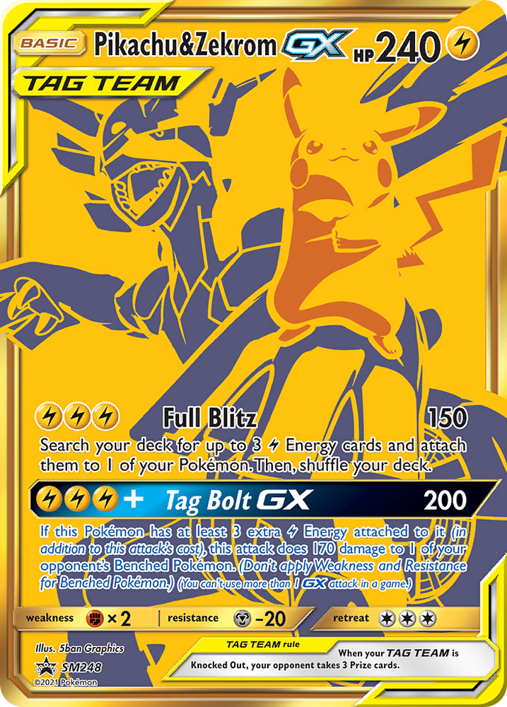 Pikachu & Zekrom GX (SM248) (Jumbo Card) [Sun & Moon: Black Star Promos]