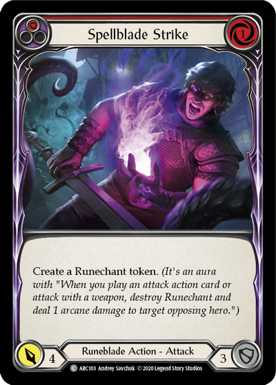 Spellblade Strike (Red) [U-ARC103] (Arcane Rising Unlimited)  Unlimited Rainbow Foil