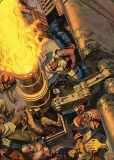Mana Cannons Art Card (Gold-Stamped Signature) [Dominaria United Art Series]