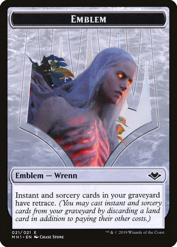 Zombie (007) // Wrenn and Six Emblem (021) Double-Sided Token [Modern Horizons Tokens]