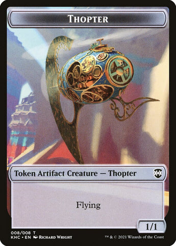 Dragon // Thopter Double-Sided Token [Kaldheim Commander Tokens]