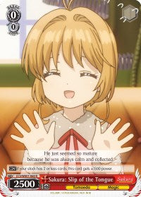 Sakura: Slip of the Tongue (CCS/WX01-060 R) [Cardcaptor Sakura: Clear Card]
