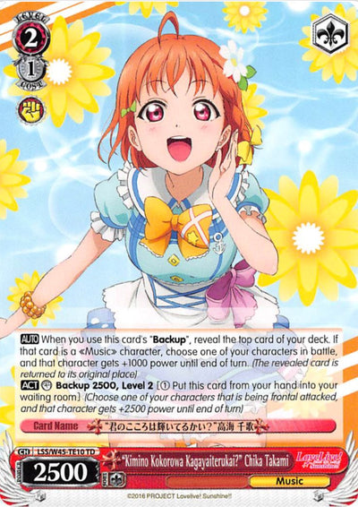"Kimino Kokorowa Kagayaiterukai?" Chika Takami (LSS/W45-TE10 TD) [Love Live! Sunshine!!]