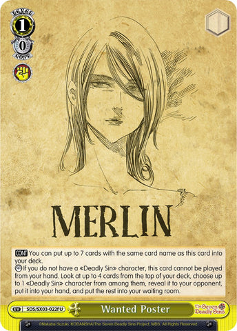 Wanted Poster (SDS/SX03-022f U) [The Seven Deadly Sins]