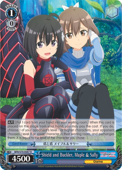 Shield and Buckler, Maple & Sally (BFR/S78-E087 R) [BOFURI: I Don't Want to Get Hurt, so I'll Max Out My Defense]