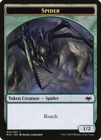 Zombie (007) // Spider (014) Double-Sided Token [Modern Horizons Tokens]