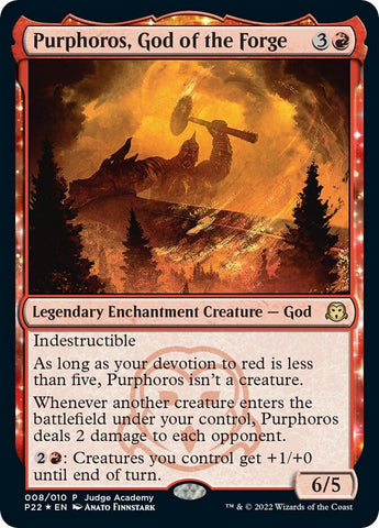 Purphoros, God of the Forge [Judge Gift Cards 2022]